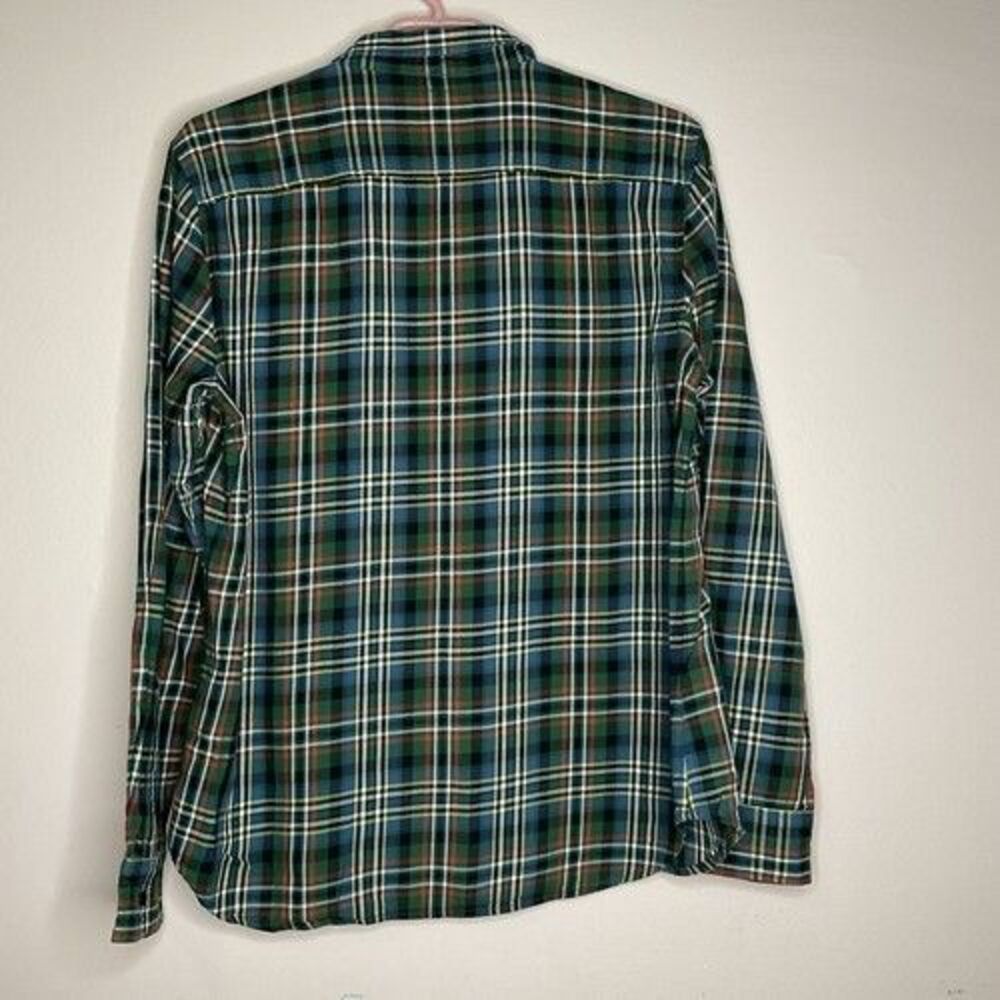 NWOT Lauren Ralph Lauren Plaid Flannel Button Up Shirt Women Size LP Green/Red/Y - Picture 4 of 8